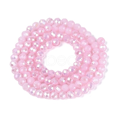 Baking Electroplate Glass Beads Strands DGLA-A039-J4mm-B26-1
