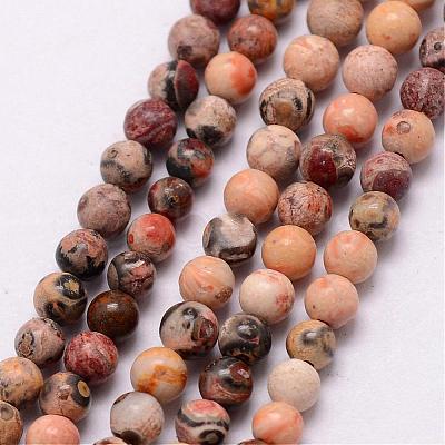 Natural Leopard Skin Jasper Beads Strands G-K146-68-3mm-1