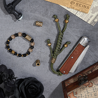 4Pcs Brass European Beads KK-OC0001-73AB-1