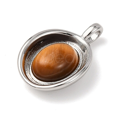 Natural Tiger Eye Pendants KK-A279-16P-1