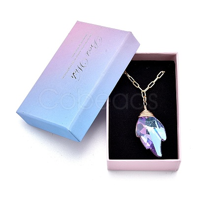 Best Wish Cardboard Pendant Necklace & Ring Boxes CBOX-L008-007B-01-1