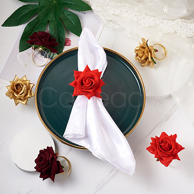 6Pcs 3 Style Alloy Rope Napkin Rings AJEW-EL0001-01-1