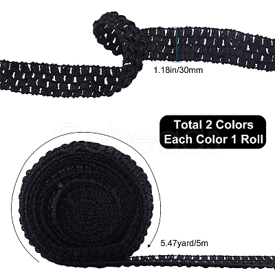 10m 2 Style Elastic Polyester Baby Headbands OHAR-GF0001-06B-1