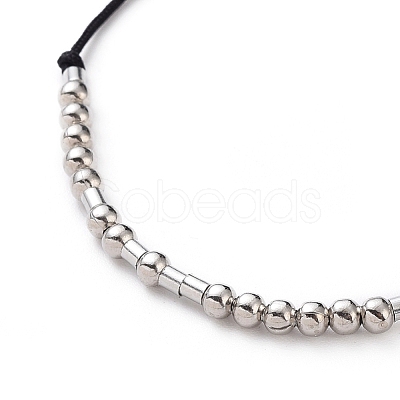 Unisex Adjustable Morse Code Bracelets BJEW-JB05011-03-1