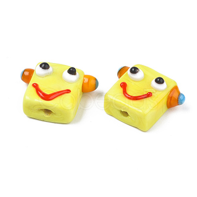Handmade Bumpy Lampwork Beads Strands LAMP-N021-035D-1