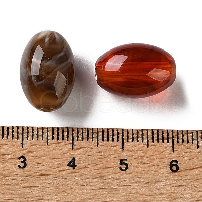 Two-tone Opaque Acrylic Beads AC-CBAA26B-13-1