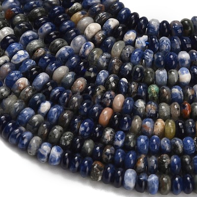 Natural Sodalite Beads Strands G-Z110-B20-2x4mm-1