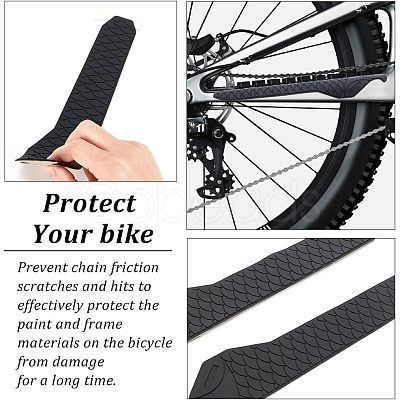 Silicone Bicycle Down Tube Frame Protectors AJEW-WH0317-16-1