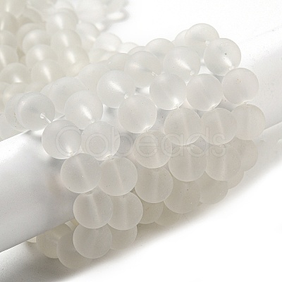 Baking Paint Transparent Glass Bead Strands GLAA-S031-10mm-13-1