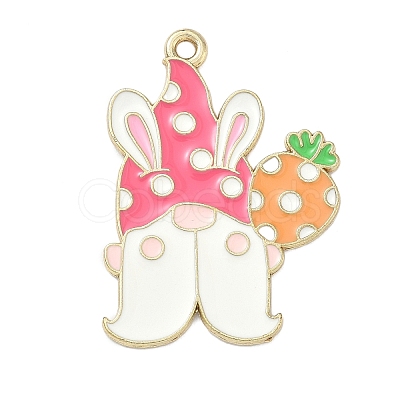 Easter Alloy Enamel Pendants ENAM-I082-02G-03-1