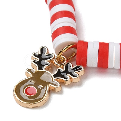 Elegant Christmas Handmade Polymer Clay Heishi Beaded Stretch Bracelets MV9996-44-1