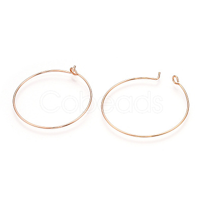 Long-Lasting Plated Brass Hoop Earrings Findings KK-K204-179LG-NF-1