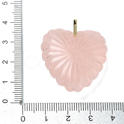 Natural Rose Quartz Carved Pendants G-C276-01G-17-1