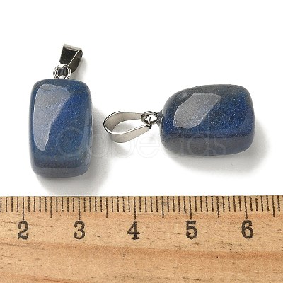 Natural Blue Aventurine(Dyed & Heated) Pendants G-Z067-03P-06-1