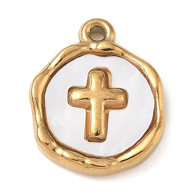 304 Stainless Steel with Shell Charms SA-CBA4CA5-05G-1