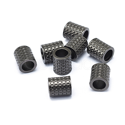 Rack Plating Brass European Beads X-KK-O125-07B-1