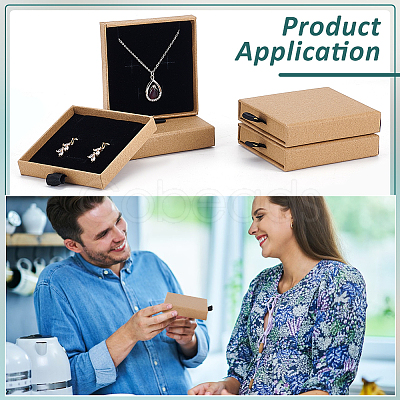 Cardboard Jewelry Set Storage Drawer Boxes CON-WH0112-007A-1