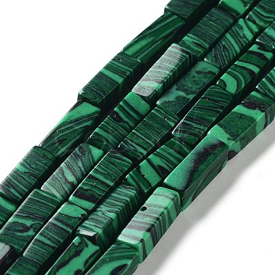 Synthetic Malachite Beads Strands G-F631-E30-1