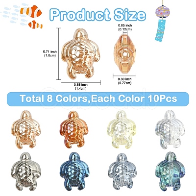 80Pcs 8 Colors Electroplate Glass Beads EGLA-YW0005-39-1