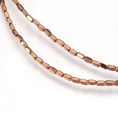 Electroplate Non-magnetic Synthetic Hematite Beads Strands G-I208-21-A-1