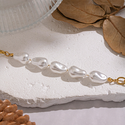 Elegant Natural Pearl Beads Link Bracelets ZR4711-1