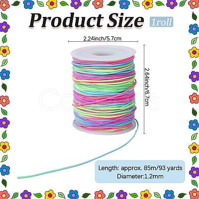 Segment Dyed Round Polyester Elastic Cord OCOR-WH20018-35D-1