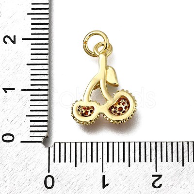 Brass Micro Pave Clear Cubic Zirconia Pendants ZIRC-I070-036G-1