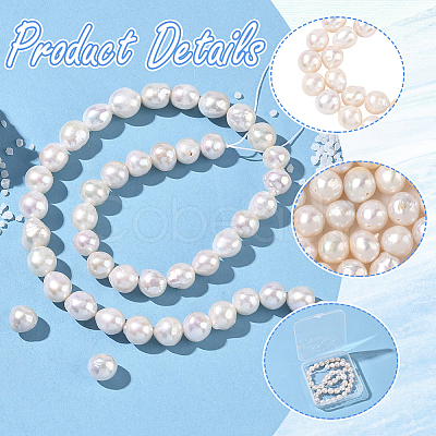 1 Strand Natural Nucleated Pearl Keshi Pearl Beads Strands PEAR-SC0001-40-1