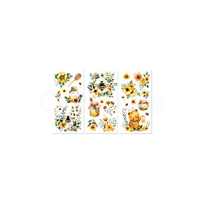 3 Sheets 3 Styles PVC Waterproof Decorative Stickers DIY-WH0404-111-1