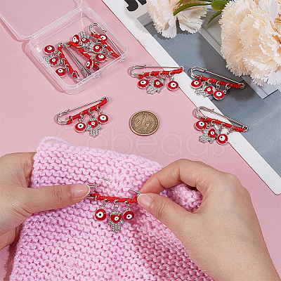 8Pcs Stainless Steel Brooches JEWB-ME00003-1
