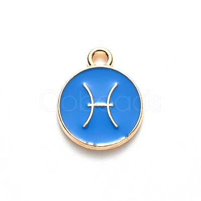 Alloy Enamel Pendants X-ENAM-S124-01B-02H-1