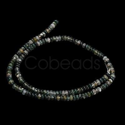 Natural Moss Agate Beads Strands G-L635-A27-4x2mm-1