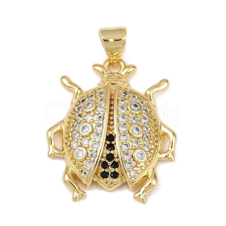 Brass Micro Pave Cubic Zirconia Pendants KK-A260-07B-G-1
