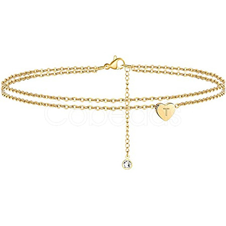 Heart Brass with Crystal Rhinestone Anklets FS-WGC43DA-11-1