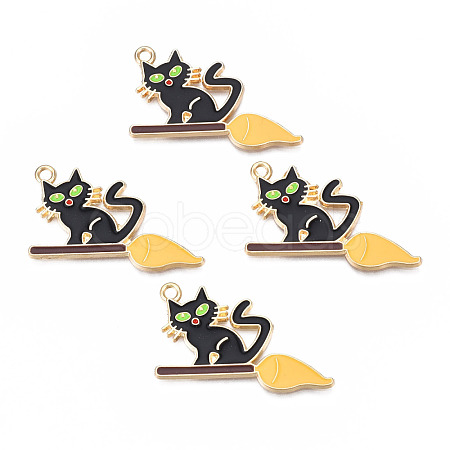 Rack Plating Alloy Enamel Pendants PALLOY-N164-018A-1