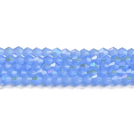 Imitation Jade Electroplate Glass Beads Strands EGLA-A039-J4mm-L04-1