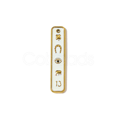 304 Stainless Steel Enamel Pendants STAS-OY010-21G-1