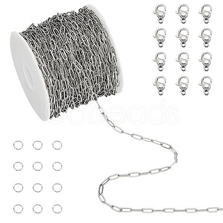 316L Surgical Stainless Steel Chains DIY-UN0006-35B-1