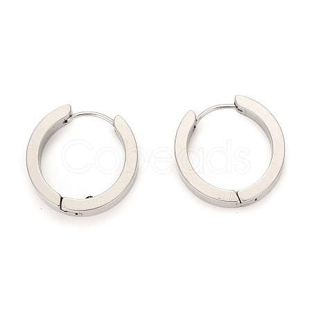Tarnish Resistant 304 Stainless Steel Huggie Hoop Earrings X-EJEW-O087-09G-P-1