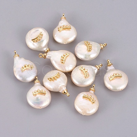 Natural Cultured Freshwater Pearl Pendants PEAR-F008-48G-1