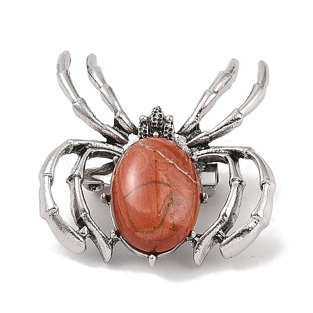 Natural Red Jasper Brooches G-A224-01AS-06-1