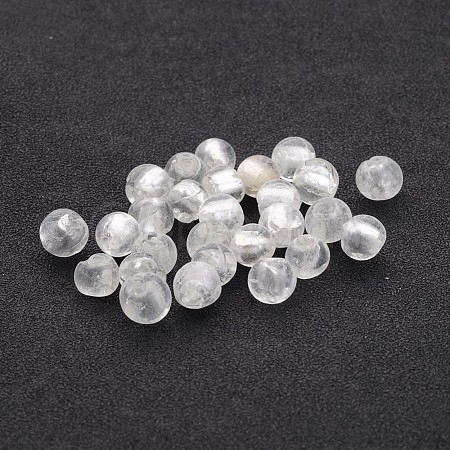 Handmade Silver Foil Glass Beads FOIL-R054-10mm-18-1
