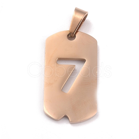 Ion Plating(IP) 304 Stainless Steel Pendants STAS-O127-C07-1