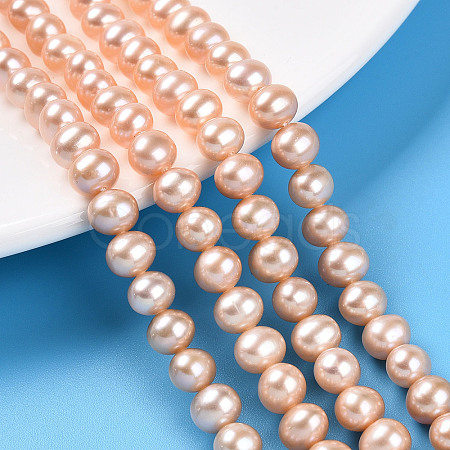 Natural Cultured Freshwater Pearl Beads Strands PEAR-N016-06C-01-1