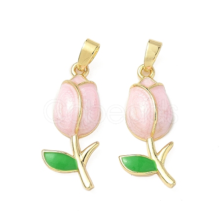 Brass Enamel Pendants KK-I371-33G-03-1