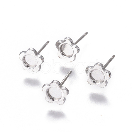 Non-Tarnish 304 Stainless Steel Ear Stud Components LS-STAS-F222-046-1