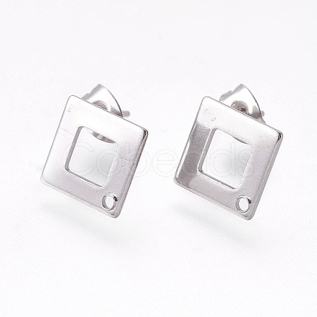 Tarnish Resistant 304 Stainless Steel Stud Earring Findings LS-STAS-O119-13P-1