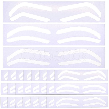 24Pcs 3 Styles Plastic Eyebrow Tattoo Practice Skin AJEW-CP0009-58A-1