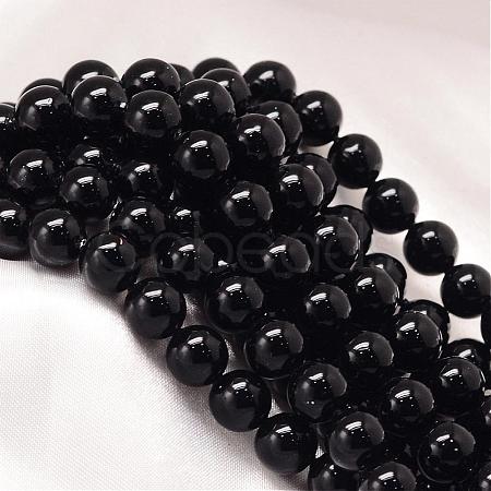 Baking Paint Shell Pearl Round Bead Strands BSHE-L011-6mm-B010-1