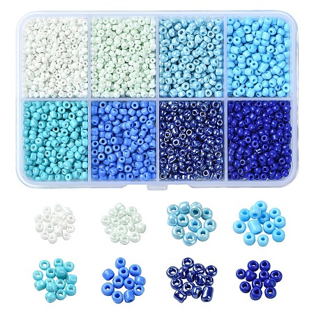 DIY Round Glass Beads Bracelet Making Kits SEED-YW0002-64A-1